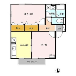 プランドールA（茂呂町）の物件間取画像